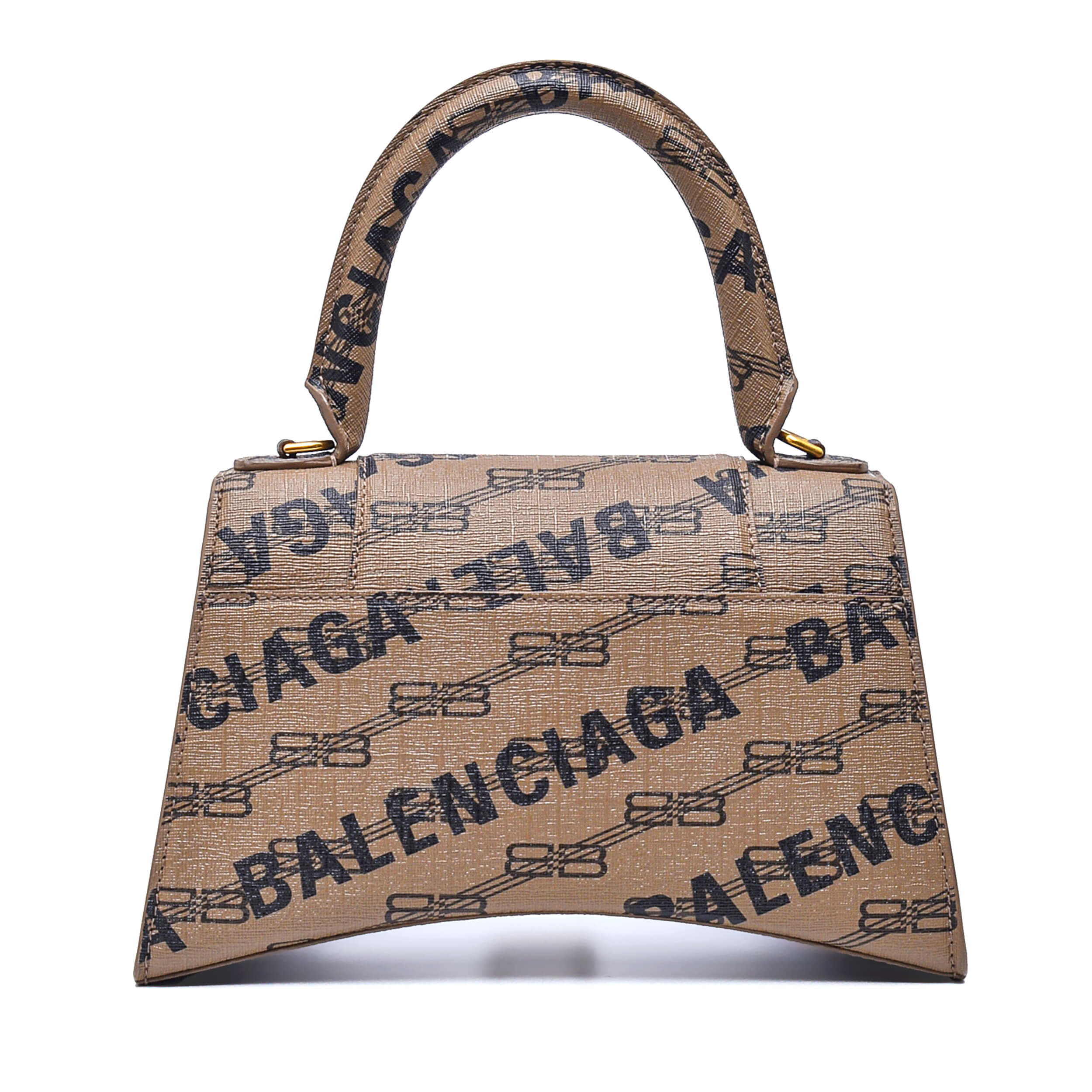 Balenciaga - BB Monogram Canvas Small Hourglass Top Handle Bag